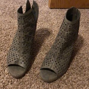 Maurice’s peep toe booties